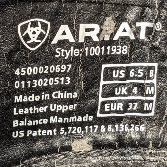 Women's Ariat SAHARA Black Western Boots Size 6.5 B - Picture 16 of 16